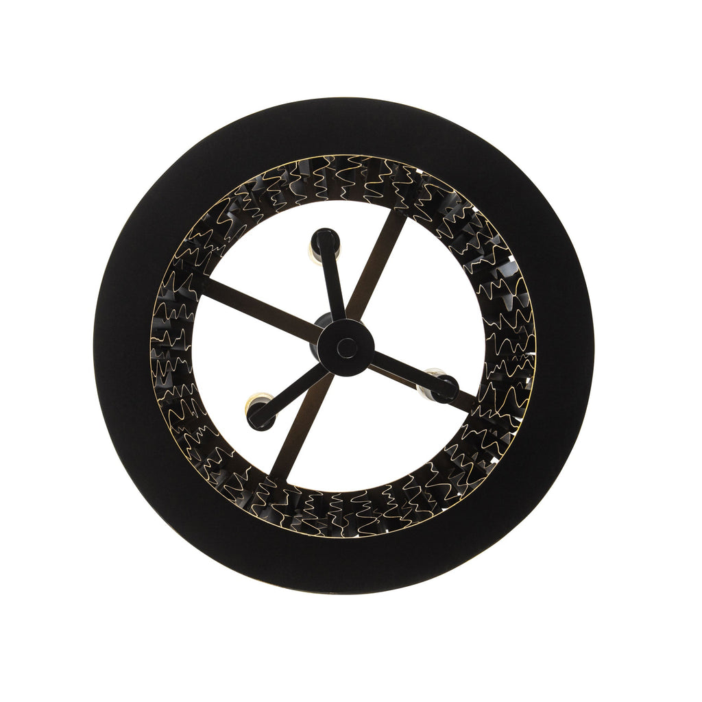 Estela 3 Light Convertible Pendant/Semi-Flush - Matte Black/French Gold