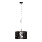 Estela 3 Light Convertible Pendant/Semi-Flush - Matte Black/French Gold