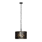 Estela 3 Light Convertible Pendant/Semi-Flush - Matte Black/French Gold
