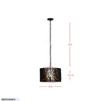 Estela 5 Light Pendant - Matte Black/French Gold