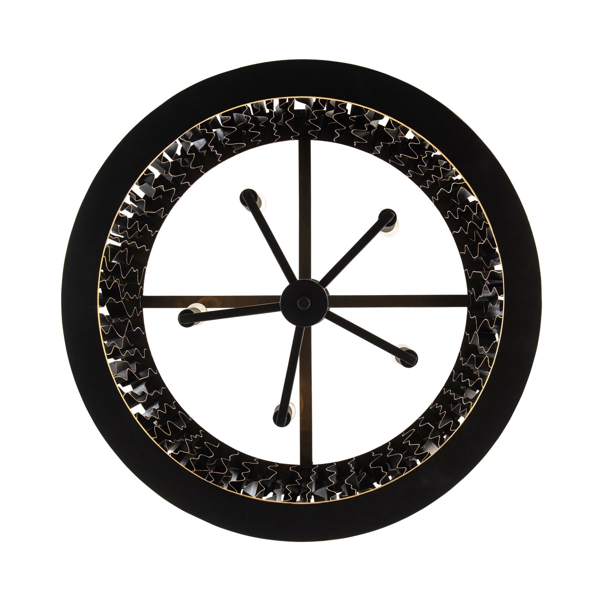 Estela 5 Light Pendant - Matte Black/French Gold
