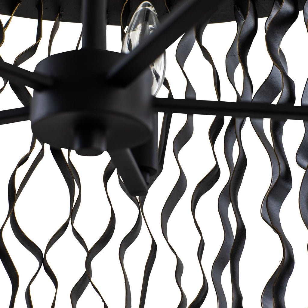 Estela 5 Light Pendant - Matte Black/French Gold