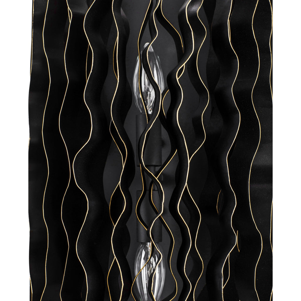 Estela 2 Light Sconce - Matte Black/French Gold