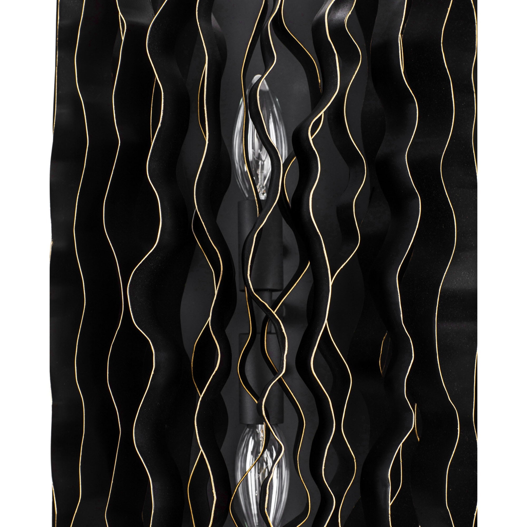 Estela 2 Light Sconce - Matte Black/French Gold