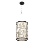 Scribble 6 Light Foyer - Matte Black/Artifact