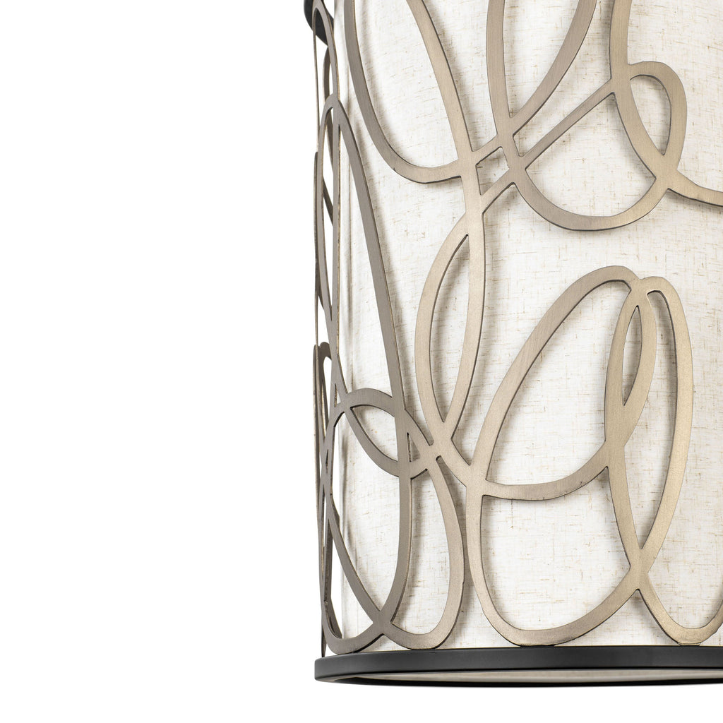 Scribble 6 Light Foyer - Matte Black/Artifact