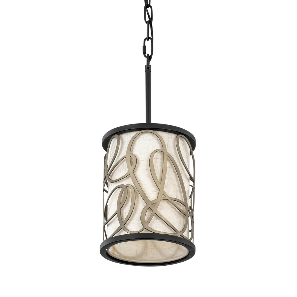 Scribble 1 Light Mini Pendant - Matte Black/Artifact