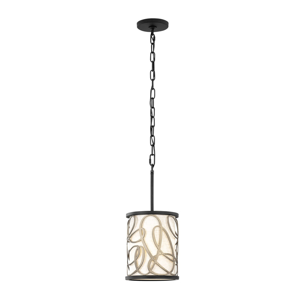 Scribble 1 Light Mini Pendant - Matte Black/Artifact