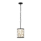 Scribble 1 Light Mini Pendant - Matte Black/Artifact