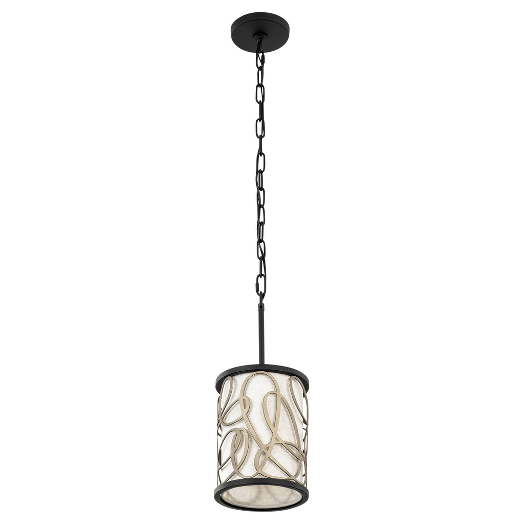 Scribble 1 Light Mini Pendant - Matte Black/Artifact