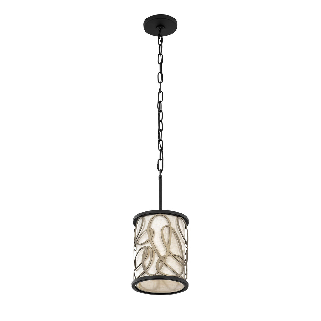 Scribble 1 Light Mini Pendant - Matte Black/Artifact