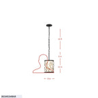 Scribble 1 Light Mini Pendant - Matte Black/Artifact