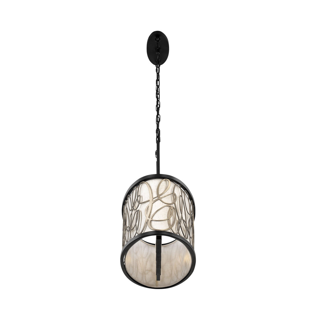 Scribble 6 Light Linear Pendant - Matte Black/Artifact
