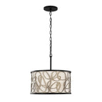 Scribble 3 Light Convertible Pendant/Semi-Flush - Matte Black/Artifact