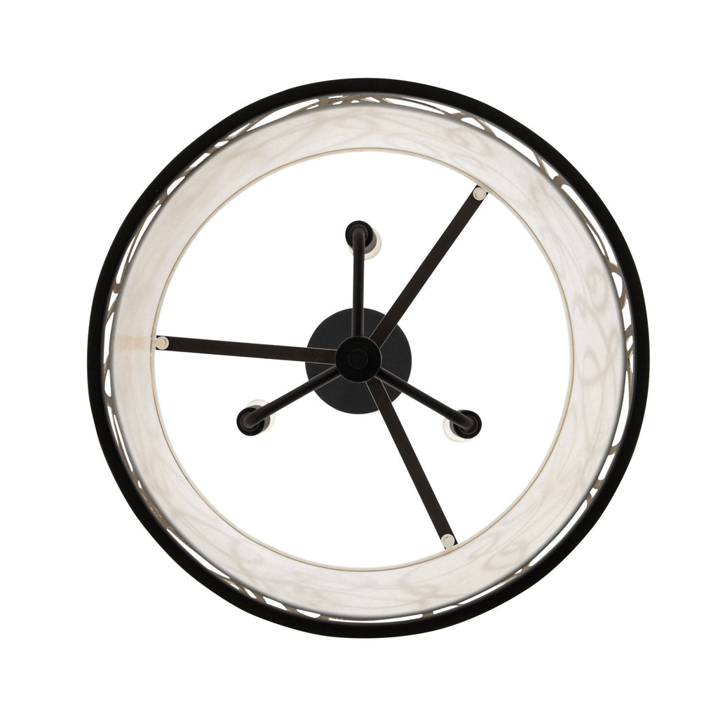 Scribble 3 Light Convertible Pendant/Semi-Flush - Matte Black/Artifact
