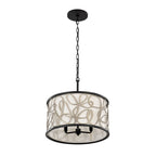 Scribble 3 Light Convertible Pendant/Semi-Flush - Matte Black/Artifact