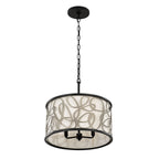 Scribble 3 Light Convertible Pendant/Semi-Flush - Matte Black/Artifact
