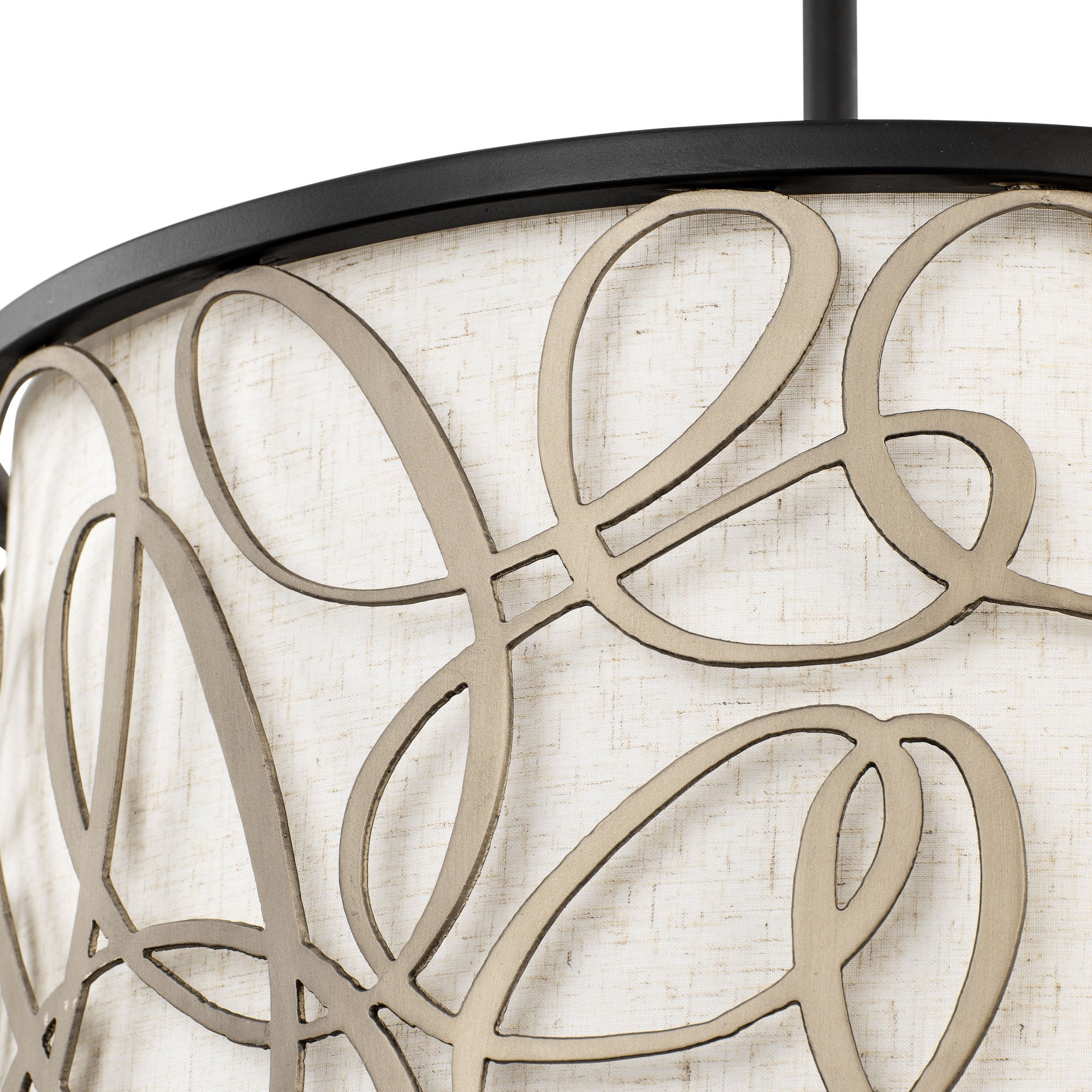 Scribble 3 Light Convertible Pendant/Semi-Flush - Matte Black/Artifact