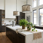 Scribble 3 Light Convertible Pendant/Semi-Flush - Matte Black/Artifact