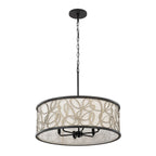 Scribble 6 Light Pendant - Matte Black/Artifact
