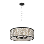 Scribble 6 Light Pendant - Matte Black/Artifact