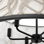 Scribble 6 Light Pendant - Matte Black/Artifact