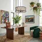 Scribble 6 Light Pendant - Matte Black/Artifact
