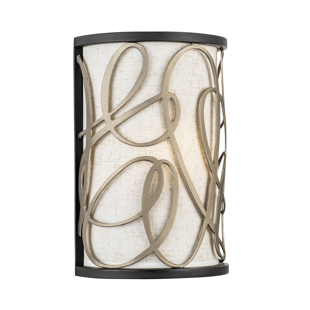 Scribble 1 Light Sconce - Matte Black/Artifact