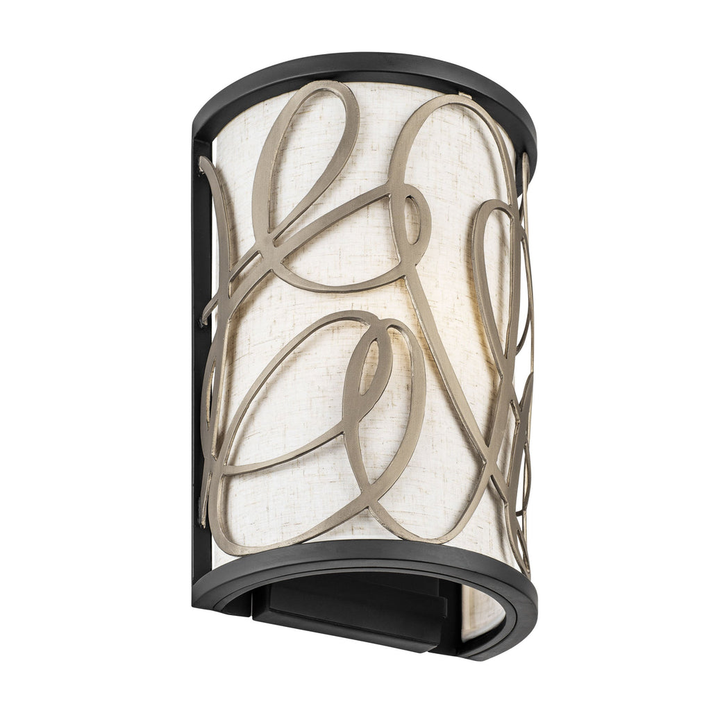 Scribble 1 Light Sconce - Matte Black/Artifact