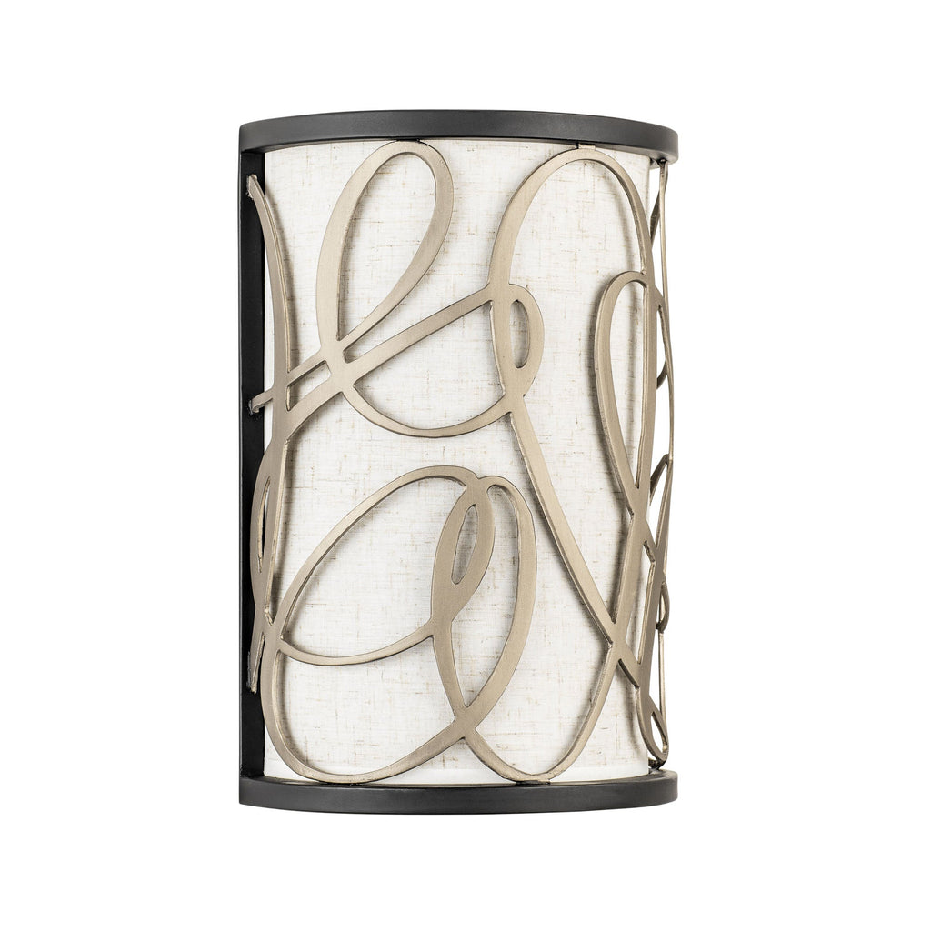 Scribble 1 Light Sconce - Matte Black/Artifact