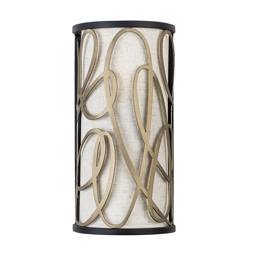 Scribble 2 Light Sconce - Matte Black/Artifact