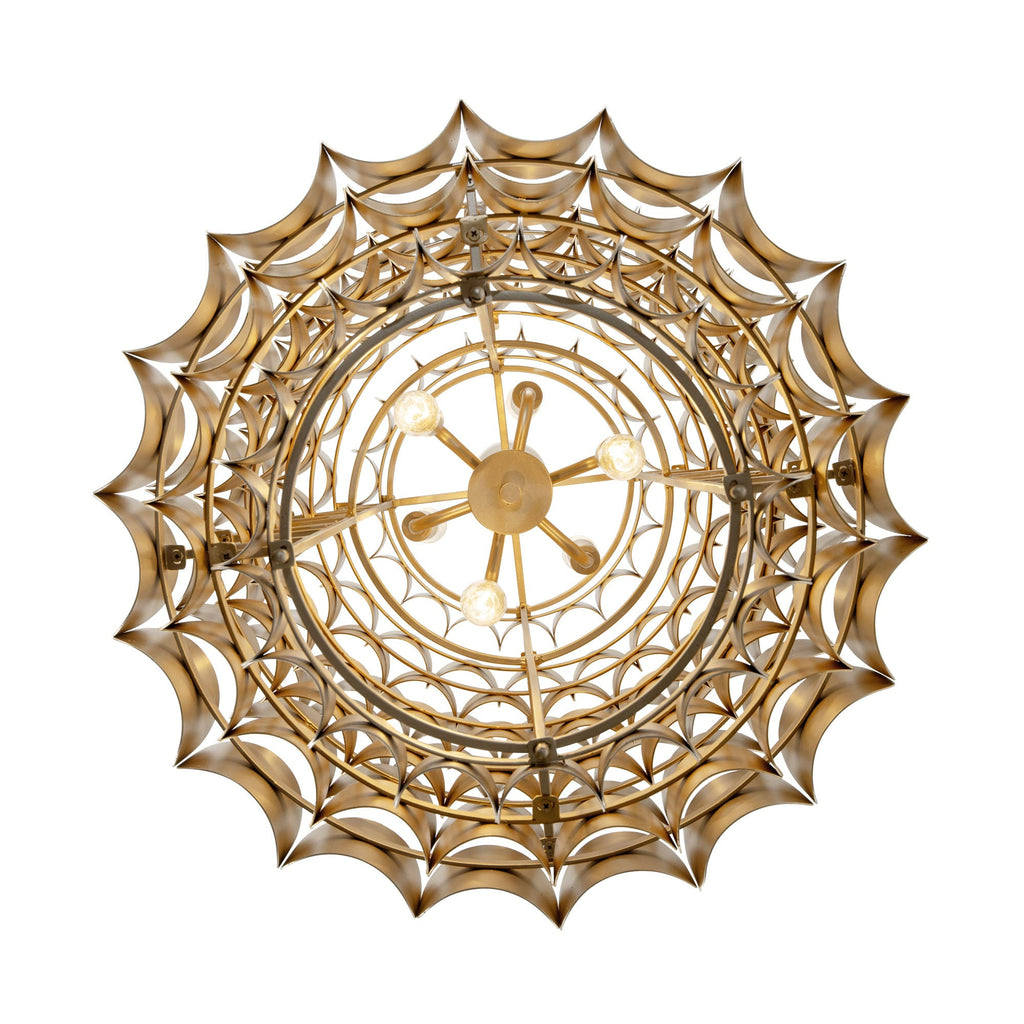 Swoon 6 Light Foyer - Antique Gold/Gold Dust