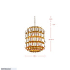 Swoon 6 Light Foyer - Antique Gold/Gold Dust