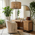 Suratto 8 Light   Pendant - Matte Black/Honey Blonde