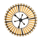 Suratto 6 Light   Foyer - Matte Black/Honey Blonde