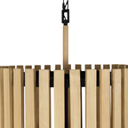Suratto 6 Light   Foyer - Matte Black/Honey Blonde
