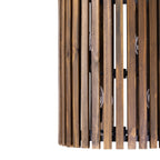 Suratto 6 Light   Foyer - Matte Black/Medium Walnut