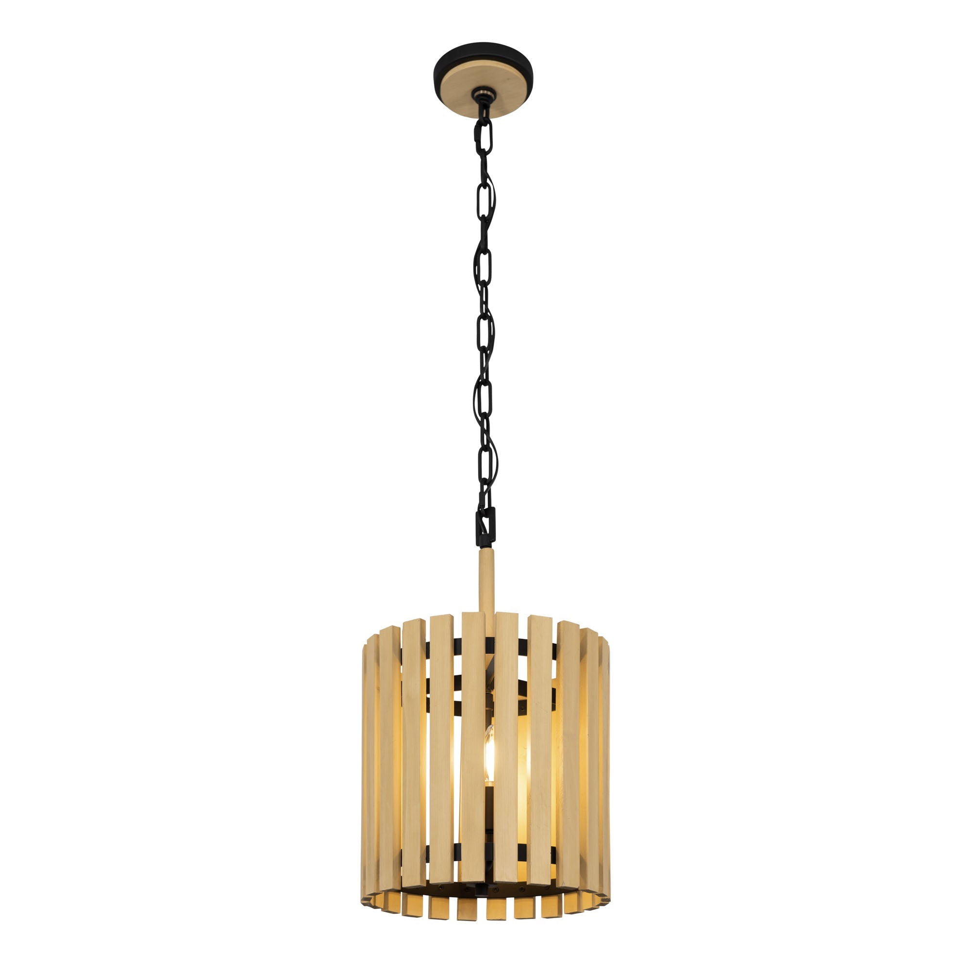 Suratto 2 Light   Pendant - Matte Black/Honey Blonde