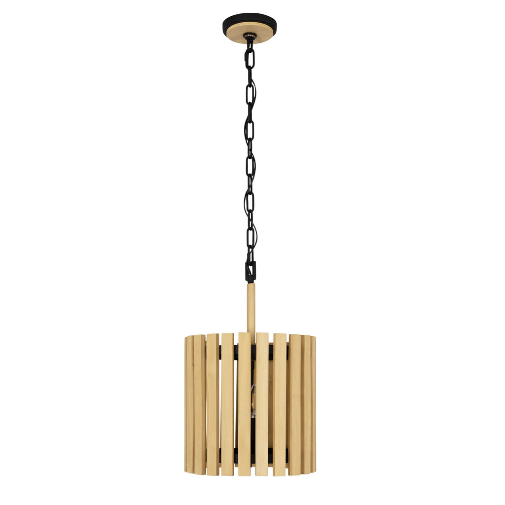 Suratto 2 Light   Pendant - Matte Black/Honey Blonde