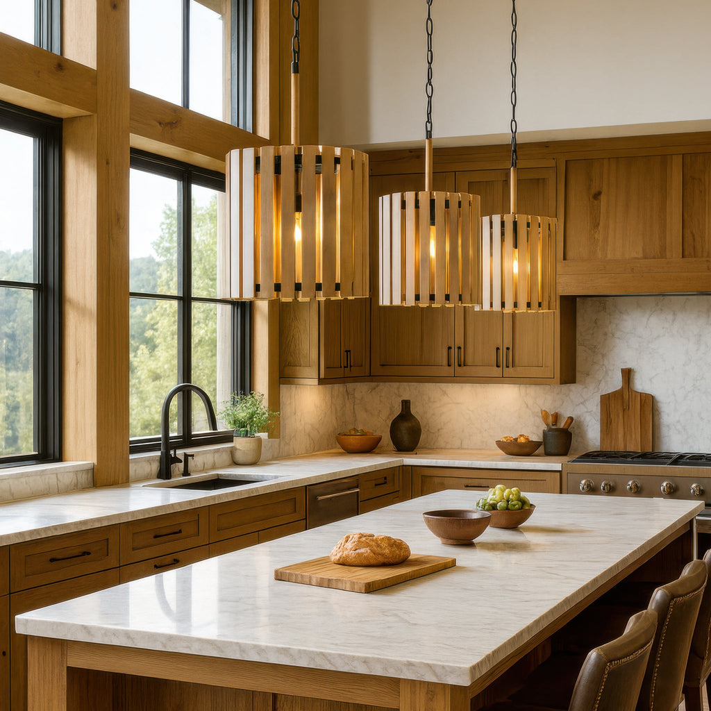 Suratto 2 Light   Pendant - Matte Black/Honey Blonde