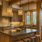 Suratto 2 Light   Pendant - Matte Black/Honey Blonde