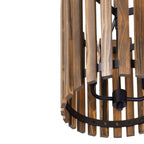 Suratto 2 Light   Pendant - Matte Black/Medium Walnut