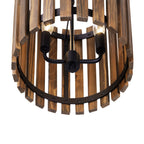 Suratto 2 Light   Pendant - Matte Black/Medium Walnut