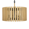 Suratto 6 Light   Pendant - Matte Black/Honey Blonde