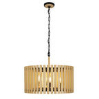 Suratto 6 Light   Pendant - Matte Black/Honey Blonde
