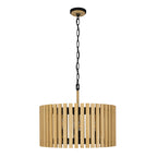 Suratto 6 Light   Pendant - Matte Black/Honey Blonde