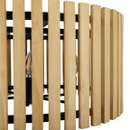Suratto 6 Light   Pendant - Matte Black/Honey Blonde