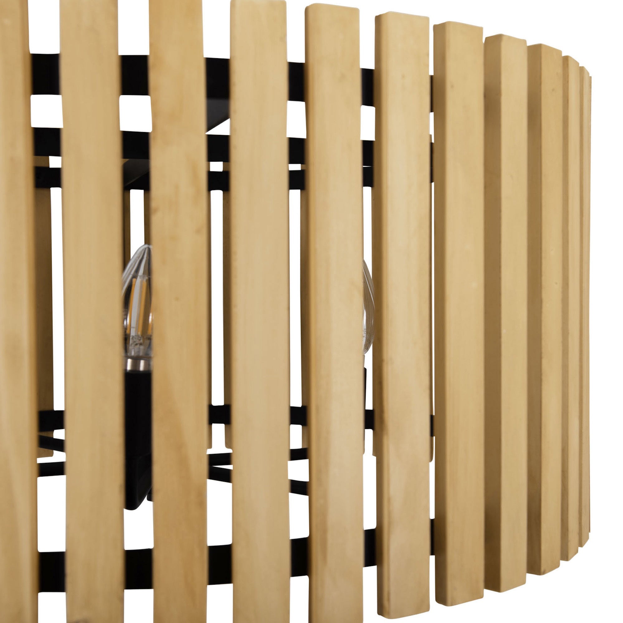 Suratto 6 Light   Pendant - Matte Black/Honey Blonde