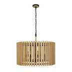 Suratto 8 Light   Pendant - Matte Black/Honey Blonde