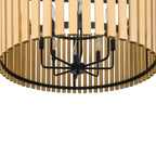 Suratto 8 Light   Pendant - Matte Black/Honey Blonde